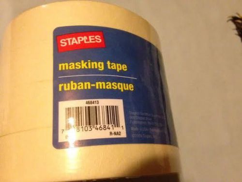 Masking Tape General Use 4-Pack 1&#034; x 60 Yard Rolls (240 Yards) Made in USA NIP