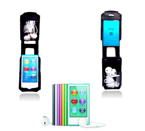 Nano Ipod 7g Leather Holster Carry Swivel Belt Clip Case I-pod holder Music