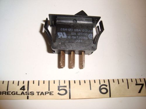 C&amp;K C121/J1 Rocker Switch 15a 125vac 10.5a 250vac