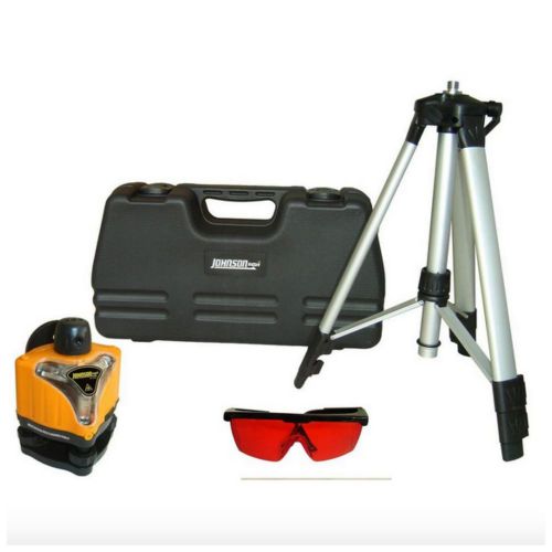 Johnson Rotary Laser Level Tripod Case Kit Leveling Layout Measure Construction