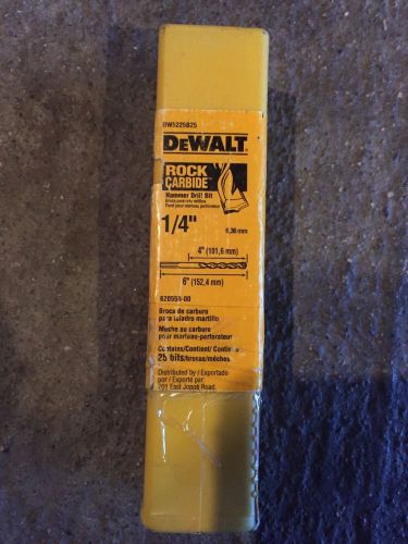 Dewalt 1/4&#034; Hammer Drill Bits 24 New Bits 6&#034; Long