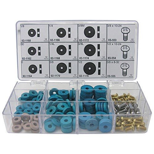 LASCO 02-1150 Faucet Bibb Flat Pignose Washer and Screw Assortment Kit,