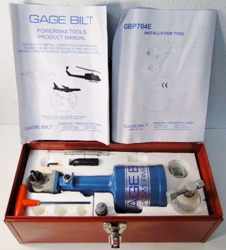 GAGE BILT GBP704 PNEUMATIC RIVETER / RIVETING KIT AIRCRAFT TOOLS