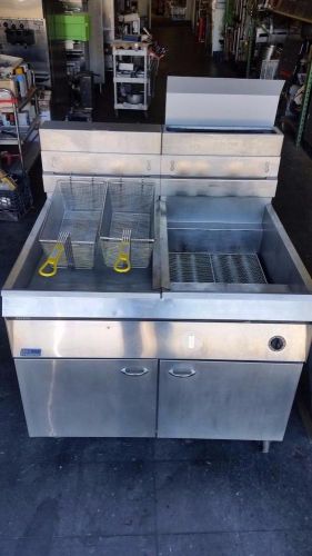 Pitco Frialator Deep Fryer #18S-C,65 lbs Nat.Gas Dump Station 150,000BTU #1