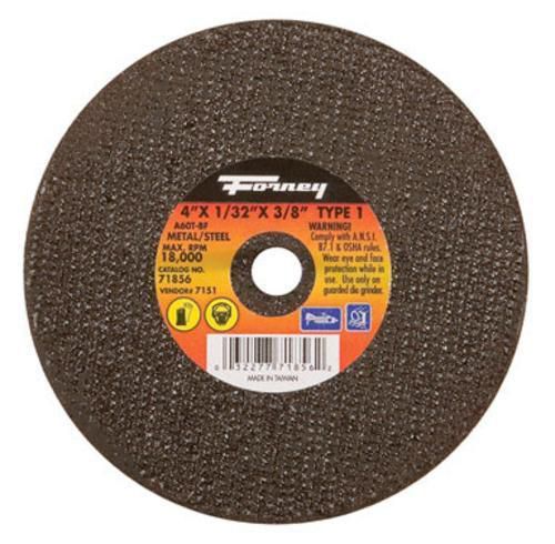 Forney Industries 71856 Steel Panel Cut Off Wheel 4&#034; x 1/32&#034; x 3