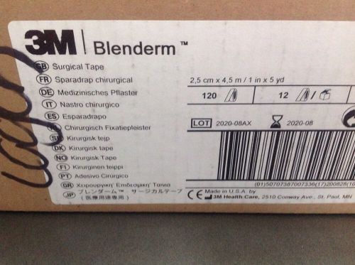 3M Blenderm Surgical Tape 1&#034;x5yd Ref 1525-1 Exp 2020 120pcs