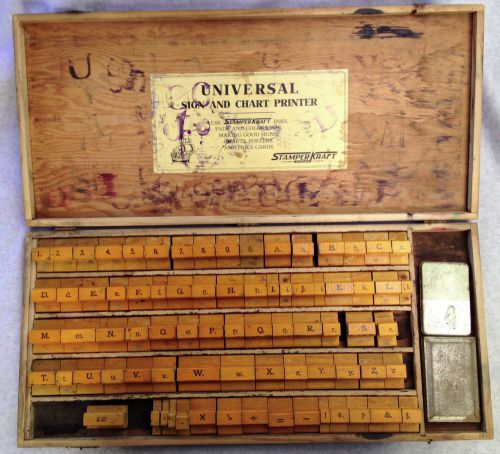 Vintage Universal sign and chart printing set