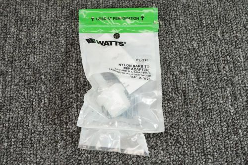 Watts nylon barb to mip adapter pl-218 1/4&#034; x 1/2&#034; for sale