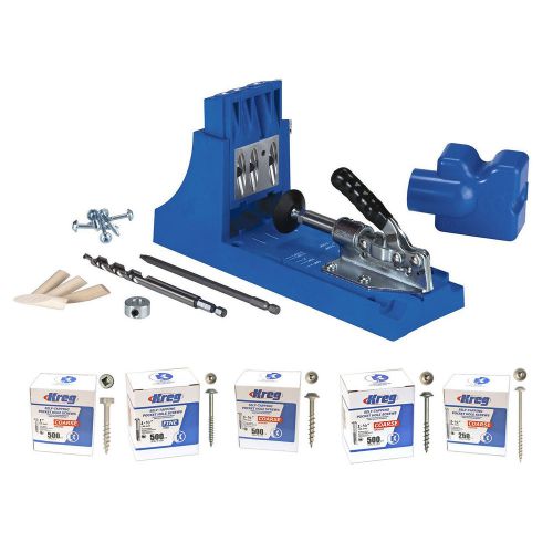 Kreg Jig K4 Pocket Hole System with (2500) Assortment Pocket Hole Screws