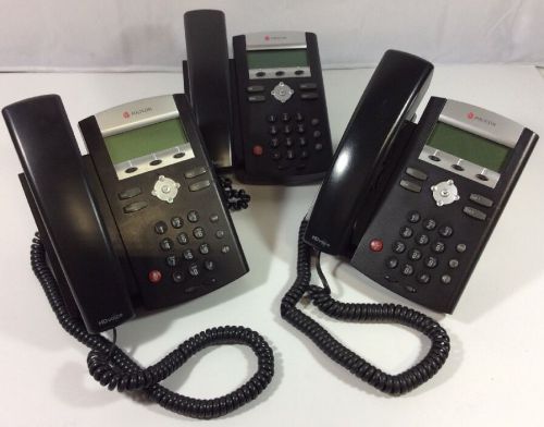 Lot of 3 polycom soundpoint ip 335 - poe 2200-12375-025 polycom ip 335  (p) for sale