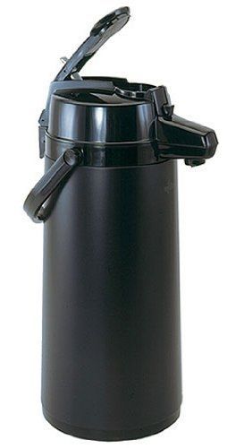 Update international (nldb-22/bk/bt) 2 l black tin air pot w/black lever top for sale