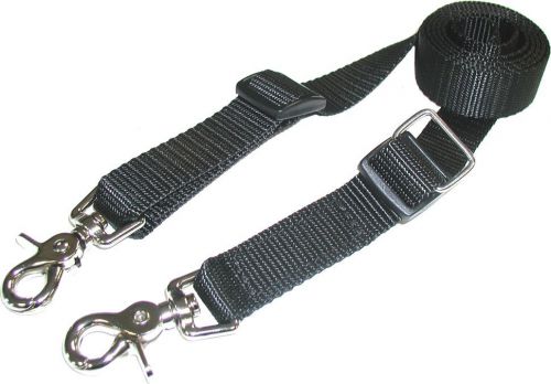 Boston Leather 6543-5 Black Ballistic Nylon Nickel HW Fireman Radio Holder Strap