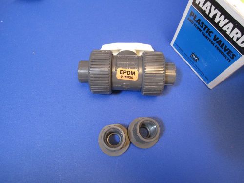 Lot of 6 new 1/2&#034; pvc 150 psi hayward true union ball valve for sale