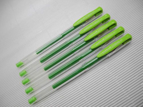 (5 pens pack) uni-ball signo um-100 0.7mm roller ball pen, light green (japan) for sale