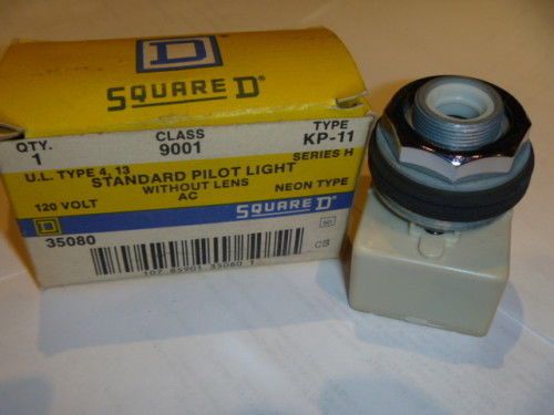 Square d pilot light w/ no lens 120v 9001 kp-11 nib for sale