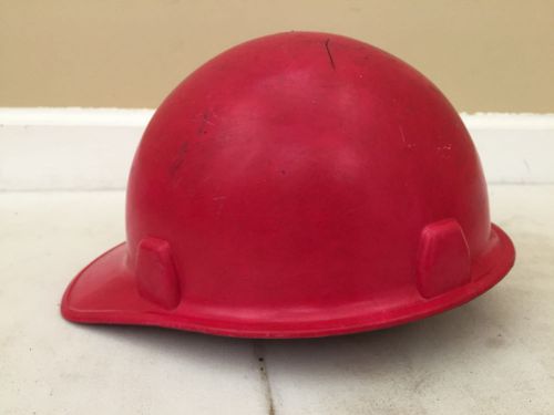 MSA Red Glass Fiber II Fiberglass Construction Hard Hat Skullgard 1969 ANSI Cert