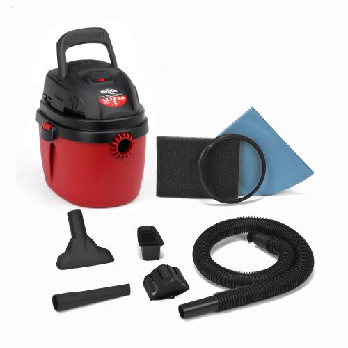 Shop-Vac 2030100 1.5-Gallon 2.0 Peak HP Wet Dry Vacuum Small Red/Black