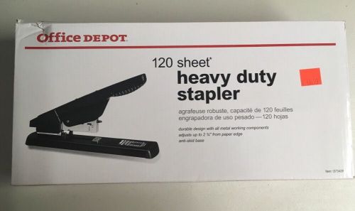 Office Depot HEAVY DUTY STAPLER 120 Sheet Capacity, Full Strip, Black  NEW
