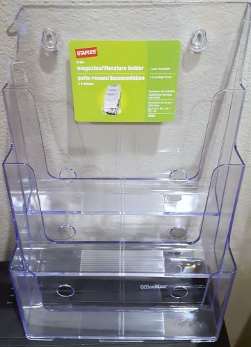 Staples 3-Tier Magazine Size Literature Holder