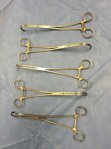 LOT Of 5 Pilling DeBakey Peripheral Vascular Clamp 35-3540 35-3646 35-3640