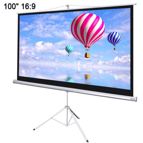 Instahibit 100&#034; 16:9 Manual Tripod Stand Projector Screen 1605