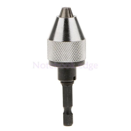 Keyless drill bit chuck hex shank adapter converter 0.3-6.5mm quick change for sale