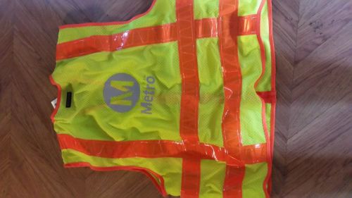 Metro High Visability Safety ANSI Class 2 3 Work Reflective Vest XXL