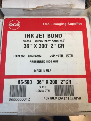 36&#034;x300&#039; Paper Ink Yet Bond, Six (6) Rolls