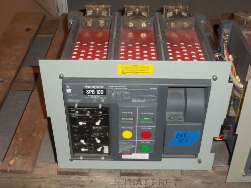 Westinghouse ch pow-r break spb100 800 frame 400 amp trip 7 lsg breaker for sale