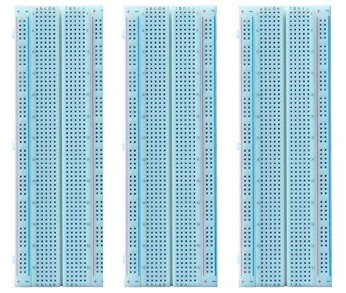 Aketek 830 Point Prototype PCB Breadboard, Pack of 3 (MB-102)