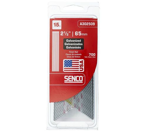 Senco a302509 15 gauge by 2-1/2-inch electro galvanized finish nail 2-1/2&#034; for sale