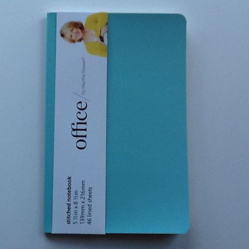 Brand New Office by Martha Stewart Blue Stitched Notebook 5.5 X 8.5 in. 46 Pages