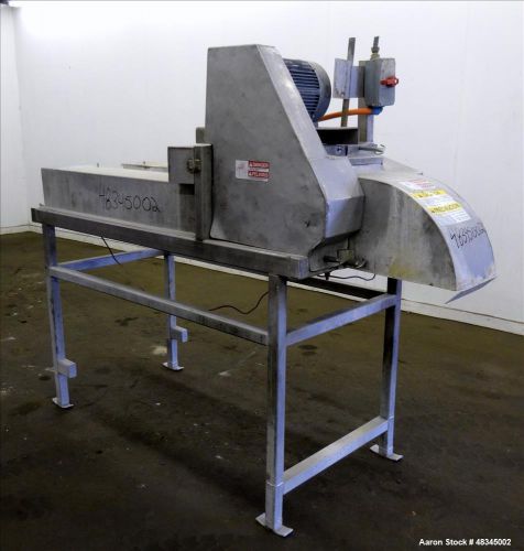 Used- Urschel Belt-Fed Dicer Strip Cutter, 304 Stainless Steel. Belt feed approx