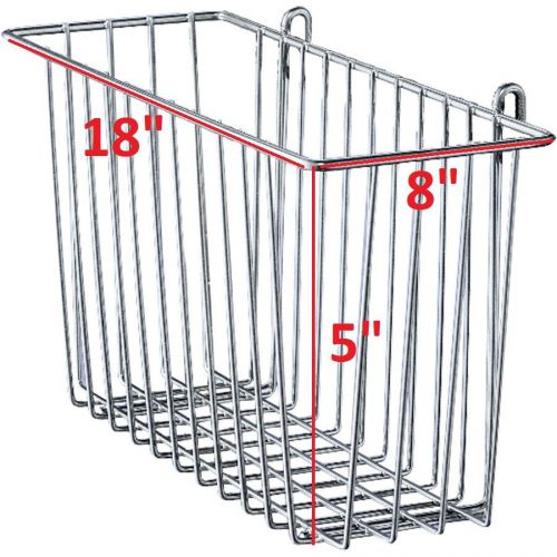 Metro 18&#034; x 8&#034; x 5&#034; basket for super erecta heavy-duty wire shelving **xlnt** for sale