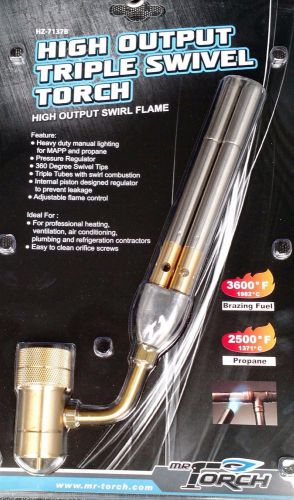 NEW Mr Torch High Output Triple Swivel Propane/MAPP Torch HZ-7137B