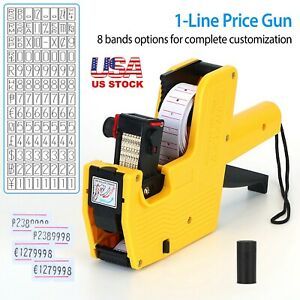 MX-5500 8 Digits Price Tag Gun Labeler EOS Labeller Included Labels &amp; Ink Refill