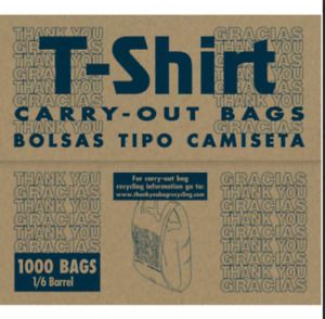 T-Shirt Thank You Plastic Grocery Store Shopping Carry Out Bag 1000ct Recyclable