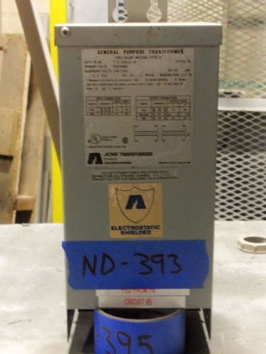 acme  2KVA TRANSFORMER 1 SINGLE PHASE 240V/480V 120V/240V t-2-53012-s 3r