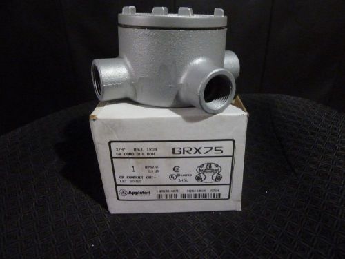 APPLETON ELECTRIC GRX75  3/4&#034; Hub, GR Universal Type Conduit Outlet Box   NOS