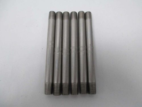 Lot 6 new merit 1w820063sc40w pipe nipple 4-1/2in long 1/4in npt d362059 for sale