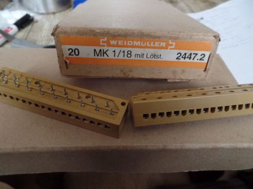 40 CONNECTORS  TERMINAL BLOCKS  WEIDMULLER MK1/18 PCB MOUNT