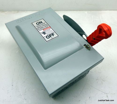 Siemens HNF361 Heavy Duty Safety Switch 30A 600VAC 250VDC Max HP:30 Nema Type 1