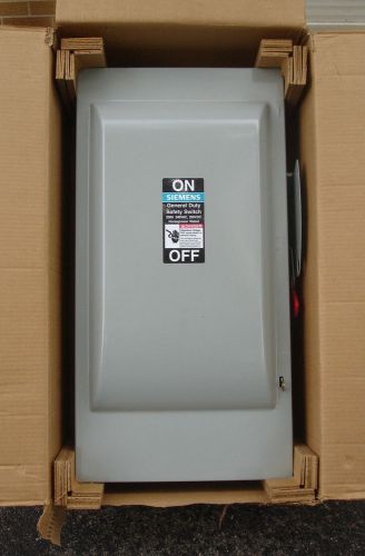 Siemens GF224N 200 AMP 240 VAC 2 Pole NEMA 1 3Wire General Duty Safety Switch