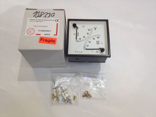 Saci double voltmeter 96x96 ec3vii 2x0-110v for sale