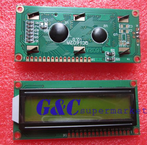 2PCS 1602 16x2 HD44780 Character LCD Display Module LCM Yellow backlight