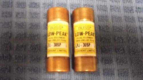 LOT OF 2 NEW BUSSMAN 30A TIME DELAY FUSE LPJ-30SP 600V CLASS J TYPE D