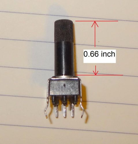 1 pc 10k ohm Trimmer Pot (linear taper), top adjust with shaft.