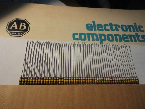 NOS 50PCS ALLEN BRADLEY 390K-1/4W-5% RC07GF394J 1/4 watt CARBON COMP. RESISTOR