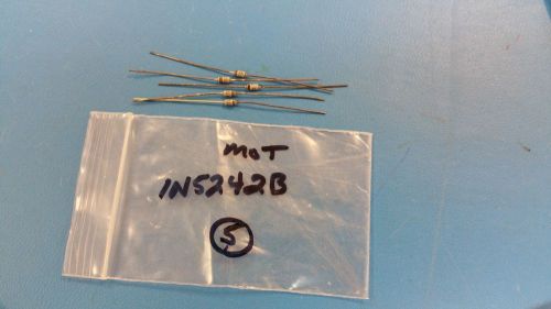 1N5242B, Motorola, Zener Diode, 12V, 500mW, DO35, Lot of 5