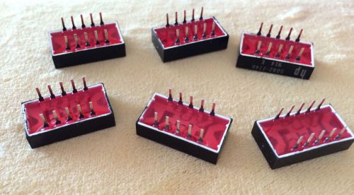 Vintage Lot of 6x Hewlett Packard Red Hexadecimal Indicators 5082-7740